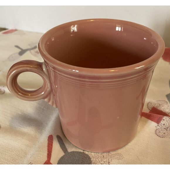 Fiestaware Retired Rose Classic Ring Handle 10.4 Oz Mug - Picture 2 of 3